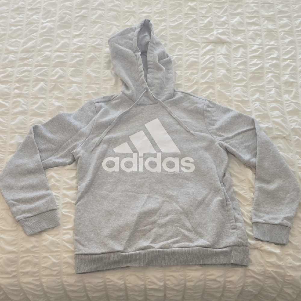 Adidas Light Gray Pullover Hoodie